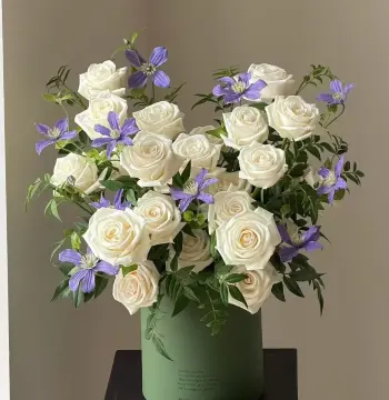 Porcelain White & Clematis